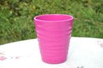 §  cache pot fuchsia en faience, Tuin en Terras, Bloempotten, Overige materialen, Gebruikt, Rond, Ophalen of Verzenden