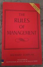The Rules of Management : Richard Templar : GRAND FORMAT, Livres, Psychologie, Richard Templar, Psychologie sociale, Utilisé, Enlèvement ou Envoi