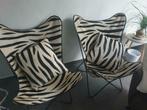 Echte zebra koeienhuid fauteuil met kussen 495 Euro, Nieuw, Ophalen of Verzenden