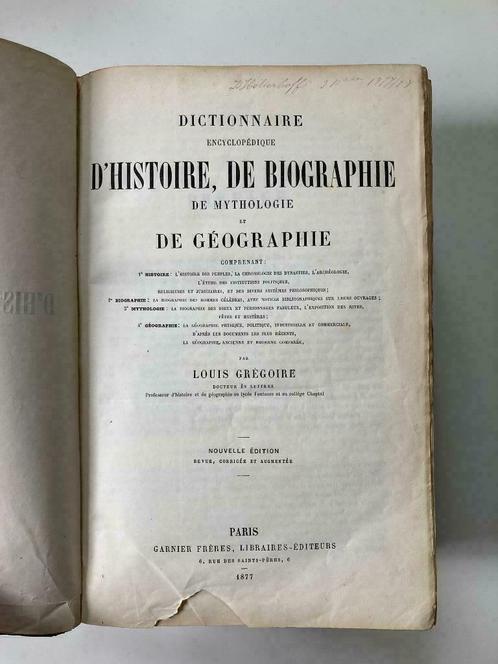 Dictionnaire encyclopedique... - Louis Grégoire, 1877, Antiquités & Art, Antiquités | Livres & Manuscrits, Enlèvement