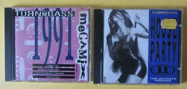 Turn up the Bass - 2 x cd - Megamix & House Party 2, Cd's en Dvd's, Cd's | Dance en House, Gebruikt, Techno of Trance, Ophalen of Verzenden
