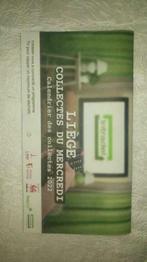 Reilure agenda calendrier Collecte du mercredi 2022 Liège, Enlèvement ou Envoi, Neuf