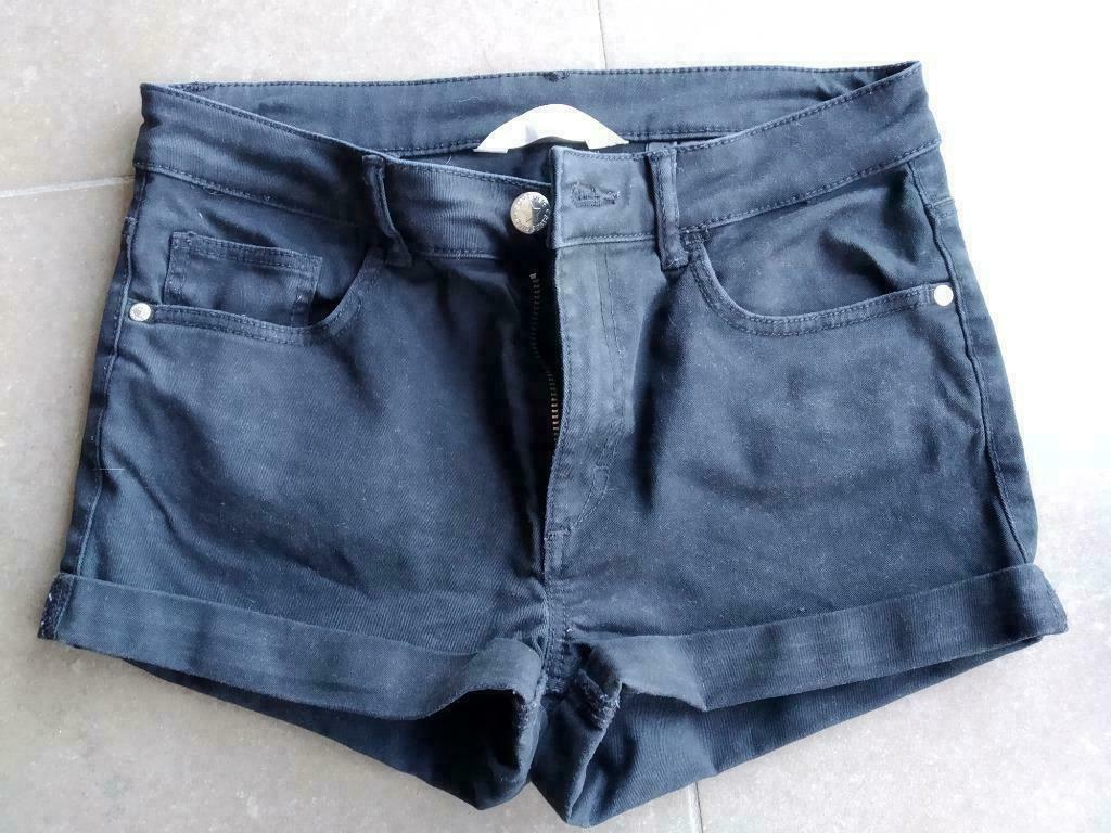 zwart shortje H&M maat 158, Broek, Gebruikt, Meisje, H&M