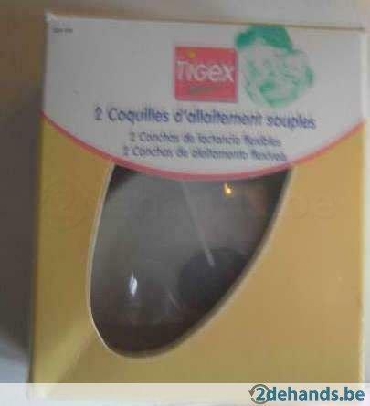 Set van 2 borstschelpen (1 nieuw) - Tigex., Kinderen en Baby's, Babyvoeding en Toebehoren, Nieuw, Borstkolf, Ophalen of Verzenden