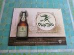 Quintine bierreclame hard karton, Verzamelen, Ophalen, Nieuw, Reclamebord, Plaat of Schild, Overige merken