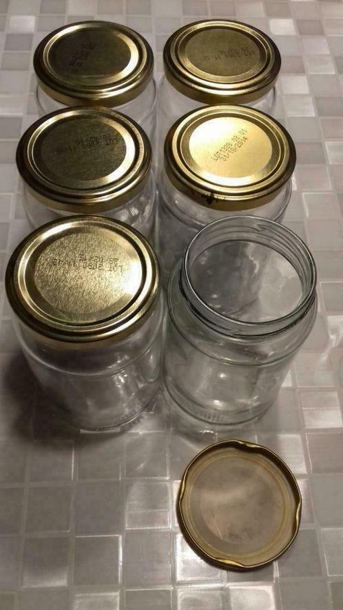 Lege, schone glazen potten met deksel 350ml, Huis en Inrichting, Keuken | Servies, Zo goed als nieuw, Glas of Glazen, Effen, Glas