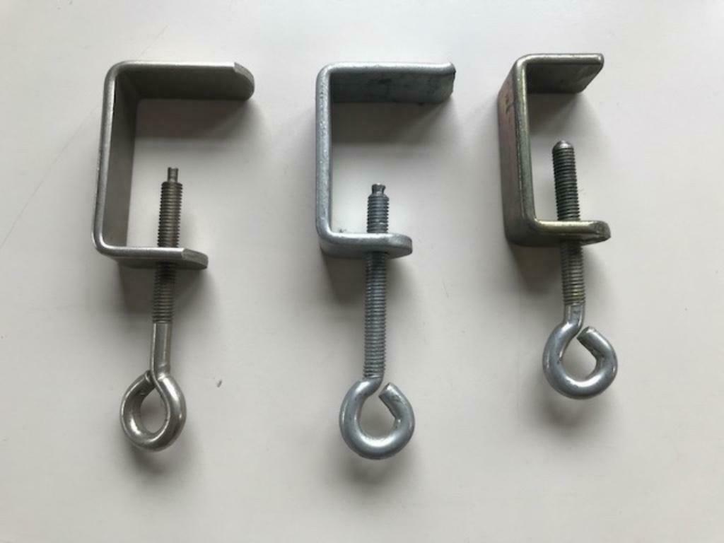 3 Tafelklemmen (zn2126), Ophalen of Verzenden, Gebruikt
