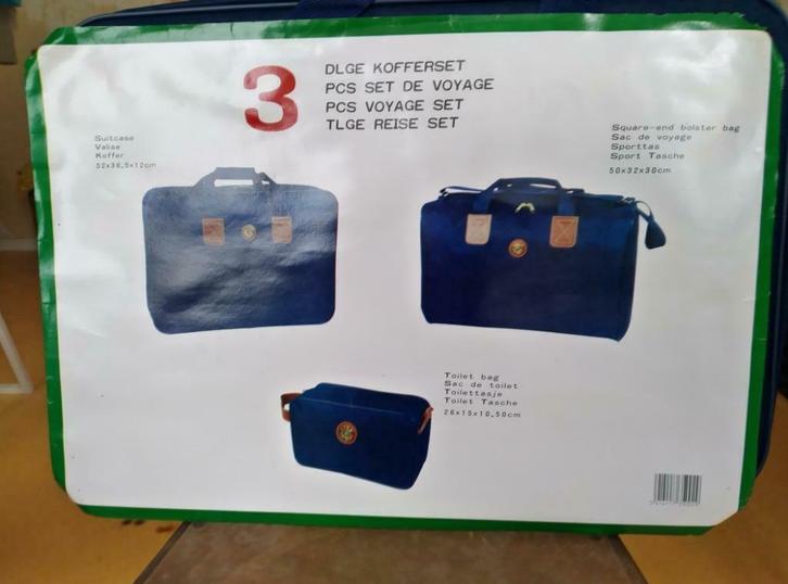 reissets, Handtassen en Accessoires, Tassen | Reistassen en Weekendtassen, Nieuw, Blauw, Ophalen of Verzenden