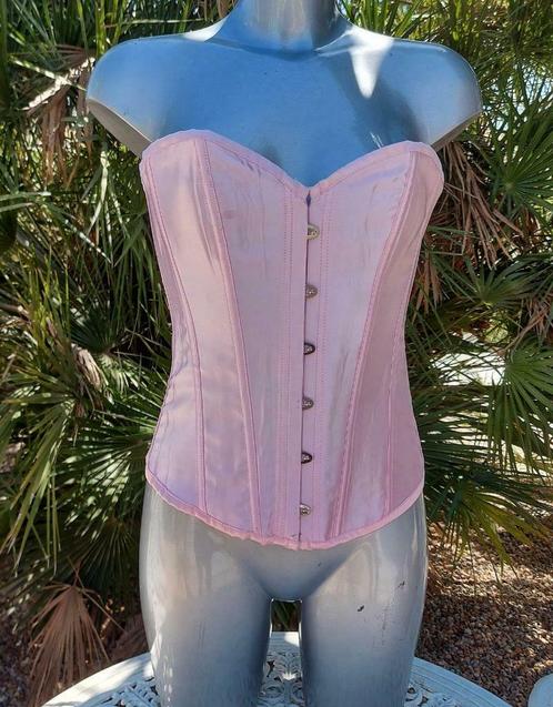 Sexy Roze Dames Bustier/Corset in Satijn - Maat M - NIEUW!, Kleding | Dames, Ondergoed en Lingerie, Body of Korset, Roze, Verzenden