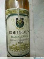 Fles wijn Grand vin de Bordeaux Blanc Doux 1982, Verzamelen, Wijnen, Frankrijk, Nieuw, Ophalen of Verzenden, Witte wijn