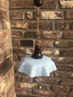 art-deco LICHTBLAUW opaline hanglamp Murano JAREN 50, Antiek en Kunst, Verzenden