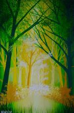 Schilderij bos, Antiek en Kunst, Kunst | Schilderijen | Modern, Ophalen of Verzenden