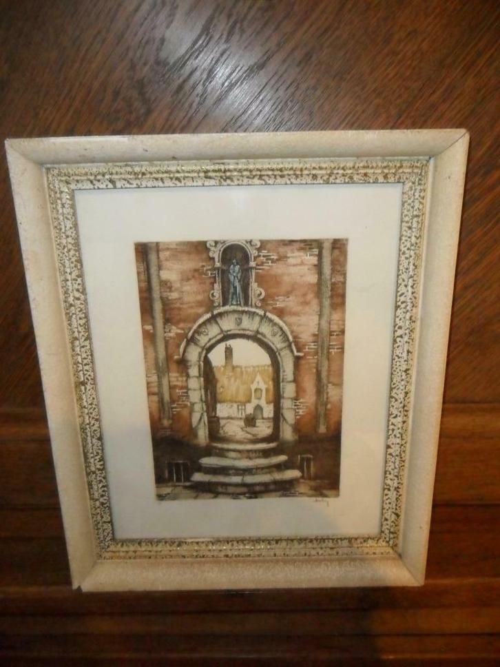 Ets door Hebbelinck (1912), Antiek en Kunst, Kunst | Etsen en Gravures, Ophalen of Verzenden