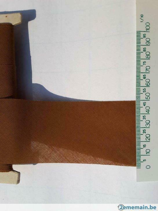 Ongevouwen bruin bruin katoenen biaisband breedte 50 mm, Hobby en Vrije tijd, Naaien en Fournituren, Nieuw, Ophalen of Verzenden