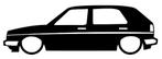 VW golf 2 sticker, Autos : Divers, Autocollants de voiture, Enlèvement ou Envoi