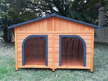 Niche chien XXL niche GEANTE DOUBLE abri chien cabane chien, Envoi, Neuf, Niche à chien