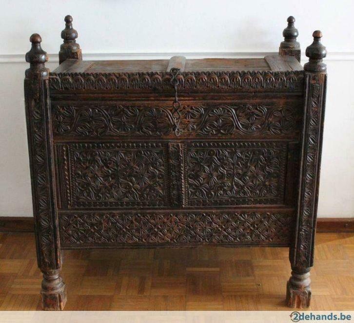 oude antieke prachtige koffer uit Pakistan 1920-30, Antiek en Kunst, Antiek | Woonaccessoires, Ophalen