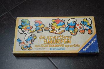 PUZZLE SILHOUETTES SCHTROUMPF RAVENSBURGER PEYO, Enlèvement ou Envoi, Utilisé, Différents Schtroumpfs, Autres types