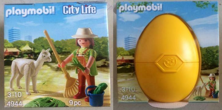 PLAYMOBIL 4944 - EI - Dierenverzorger+Alpaca (kompleet+doos), Kinderen en Baby's, Speelgoed | Playmobil, Zo goed als nieuw, Complete set