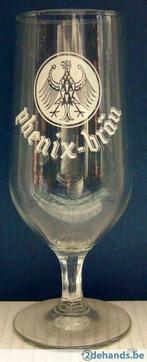 Bier brouwerij glas Phenix brau  Roelants Schaarbeek Brussel, Collections, Utilisé, Enlèvement ou Envoi