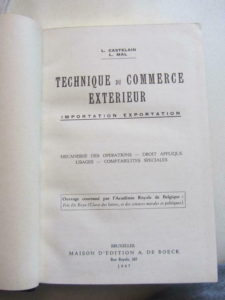 Technique du commerce extérieur de 1947, Boeken, Economie, Management en Marketing, Nieuw, Ophalen of Verzenden