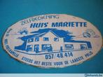 oude sticker huis mariette poelkapelle, Verzenden, Nieuw
