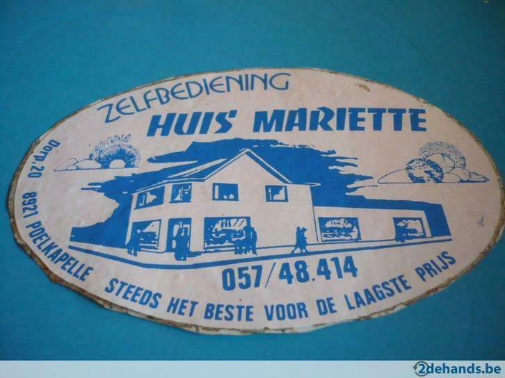 oude sticker huis mariette poelkapelle, Verzamelen, Stickers, Nieuw, Verzenden