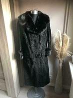 Prachtige lange jas van Astrakan vintage, Astrakan, Zo goed als nieuw, Maat 46/48 (XL) of groter, Zwart
