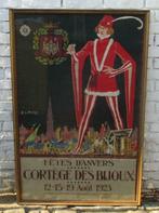 antieke zeldzame affiche Antwerpen Juwelenstoet 1923, Enlèvement