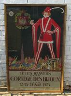 antieke zeldzame affiche Antwerpen Juwelenstoet 1923, Antiek en Kunst, Kunst | Litho's en Zeefdrukken, Ophalen