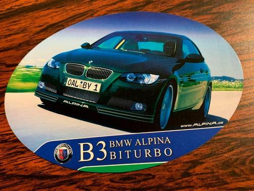 Sticker 2008 BMW Alpina B3 BiTurbo, Collections, Autocollants, Enlèvement ou Envoi