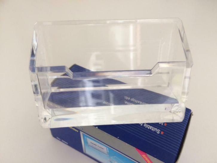 Porte cartes de visite en plexi transparent, Collections, Cartes de naissance & Cartes de visite, Carte de visite, Enlèvement ou Envoi