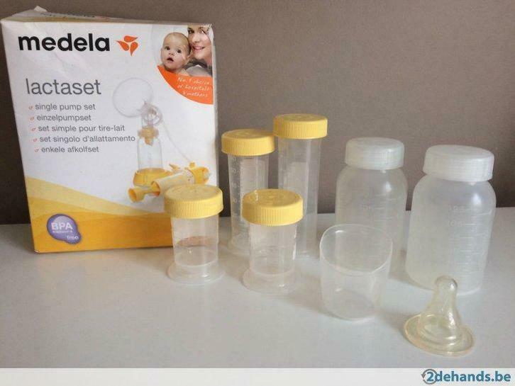 Medela Lactaset – Enkelvoudige afkolfset + extra's, Kinderen en Baby's, Babyvoeding en Toebehoren, Gebruikt, Borstkolf, Ophalen of Verzenden