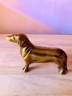 Vintage - Messing - Teckel - Hond, Antiquités & Art, Enlèvement ou Envoi