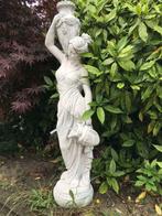 Prachtig wit stenen beeld-dame-waterkruiken-fontein, Fontaine, Enlèvement ou Envoi, Neuf