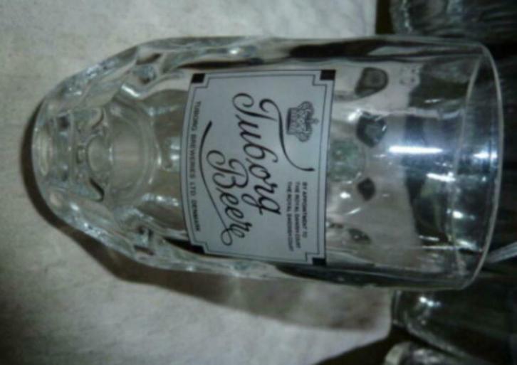 #N bier glas TUBORG BEER 0,25L Tuborg Breweries Ltd. Denmark, Verzamelen, Glas en Drinkglazen, Nieuw, Bierglas, Ophalen of Verzenden