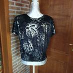 blouse noire ave dessin argenté, Taille 38/40 (M), Enlèvement ou Envoi, Neuf