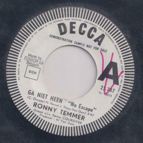 Ronny Temmer – Ga niet heen / Bongiorno mi amor – DJ Single, Cd's en Dvd's, Vinyl Singles, Gebruikt, Single, Nederlandstalig, 7 inch
