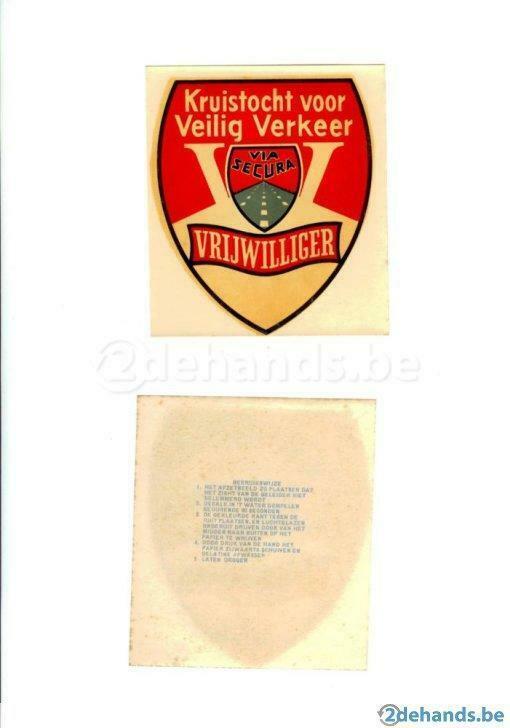 Via Secura sticker - decalcomanie - zelfklever - vintage, Verzamelen, Overige Verzamelen, Nieuw, Ophalen of Verzenden
