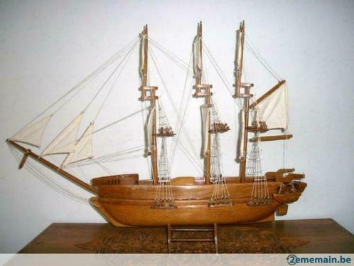 bateau décoratif en bois, Antiquités & Art, Curiosités & Brocante, Enlèvement ou Envoi