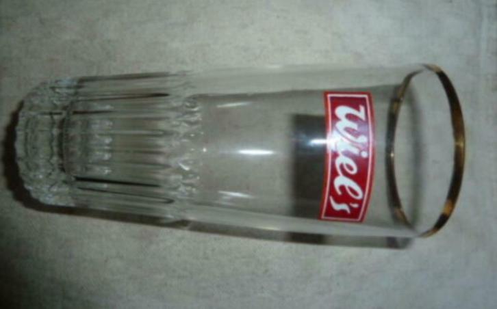 #N bier glas WIEL 'S 25cl ribbelglas Brij Wielemans Ceuppens, Verzamelen, Glas en Drinkglazen, Nieuw, Bierglas, Ophalen of Verzenden