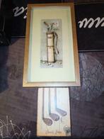 1 cadre et une plaque a suspendre "golf", Maison & Meubles, Comme neuf, Enlèvement, Bois, Moins de 50 cm