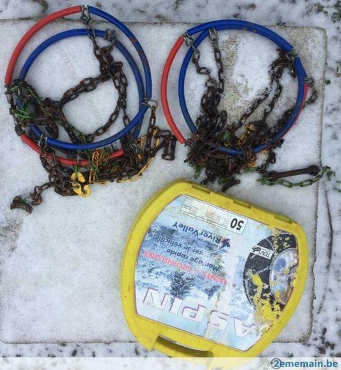 chaines neige ASPIN pour pneus 13", 14" et 15", Autos : Divers, Chaînes, Utilisé, Enlèvement
