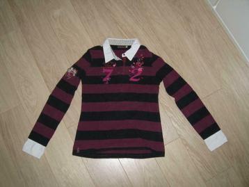 Sweat Catimini 14 ans ligné bleu-aubergine beschikbaar voor biedingen