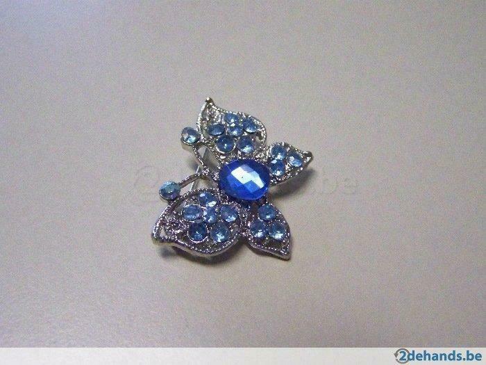 1 broche papillon, Envoi, Neuf, Autres matériaux, Avec strass