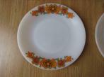 vintage 4 assiettes avec motifs floral Schott Mainz