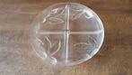 Glazen.aperitiefschaal 24.5 cm diameter, Huis en Inrichting, Glas, Schaal of Schalen, Gebruikt, Ophalen of Verzenden