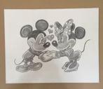 Schilderij Mickey en Minnie Mouse, Antiek en Kunst, Kunst | Schilderijen | Modern, Ophalen