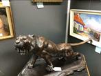 Bronzen tijger met donkere patina. Genryusai Seiya, Ophalen
