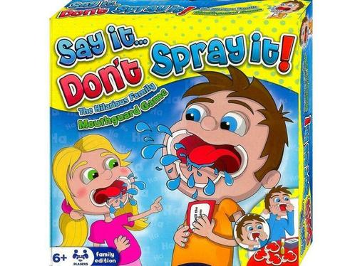 Say It Don't Spray It familie editie [Engelse import], Hobby en Vrije tijd, Gezelschapsspellen | Overige, Nieuw, Ophalen of Verzenden